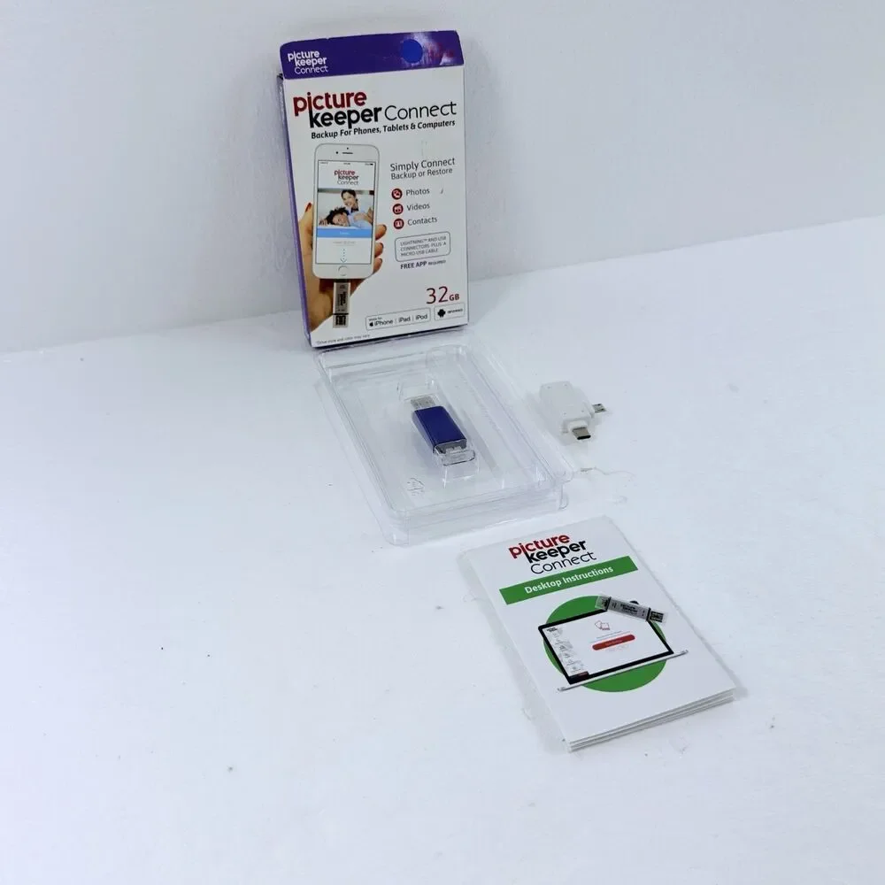 Picture Keeper Connect 32GB Photo Backup Drive iPhone Android Computer New